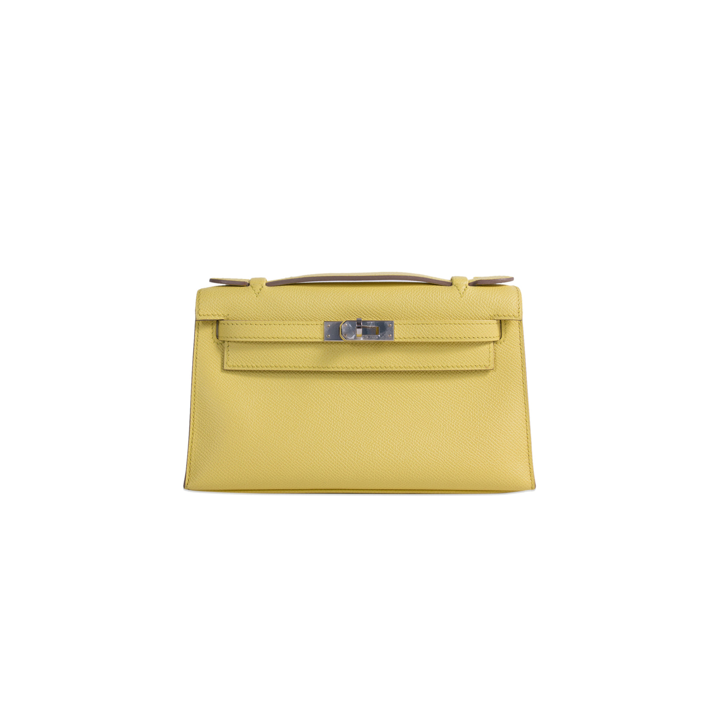 H**mes master kelly pochette jaune espom leather (22*14*7cm)